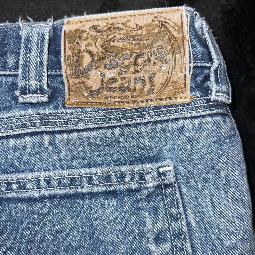 Vintage Draggin' Jeans Denim‎ Shorts - Carpenter Biker Y2K Baggy Style 30x32